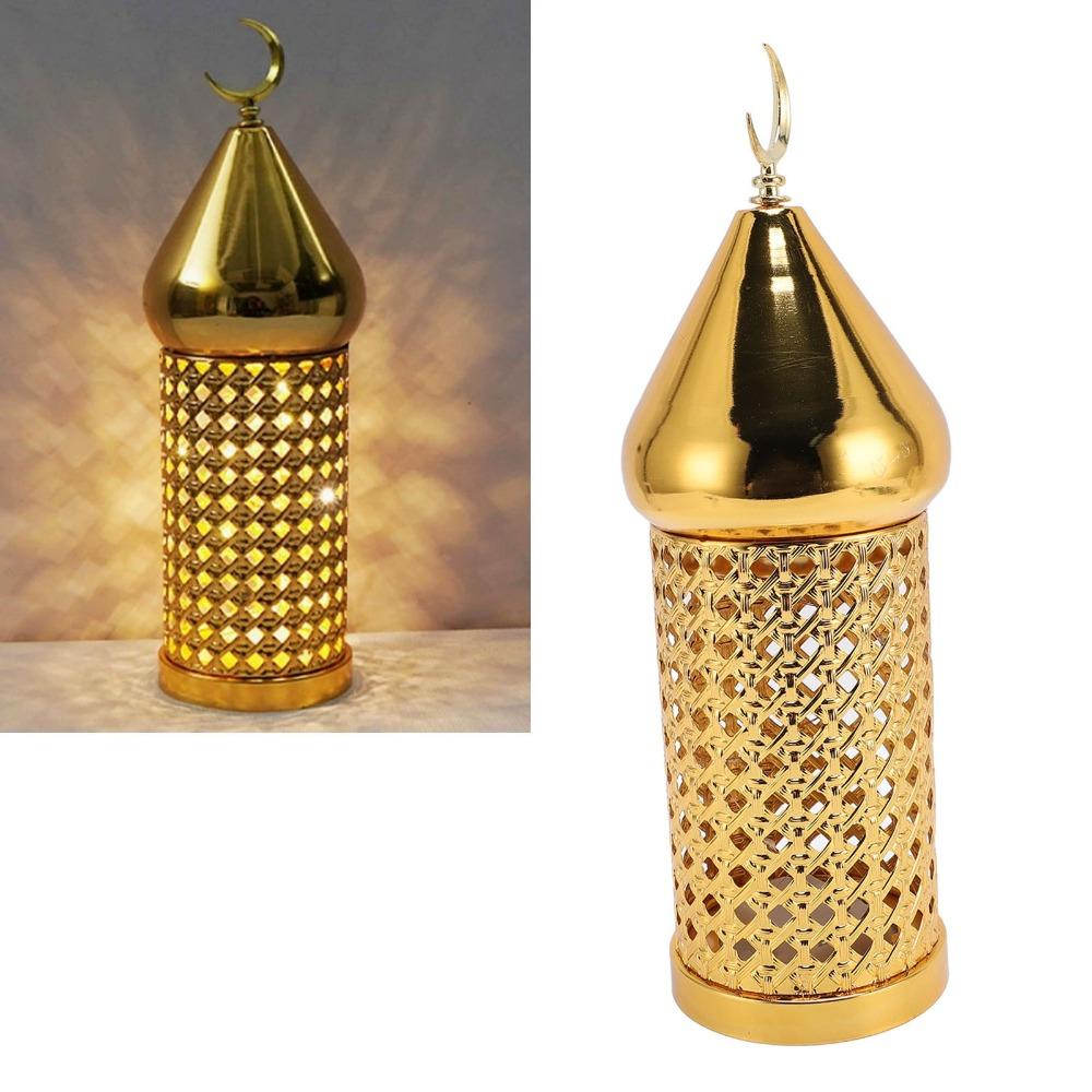 3.74x11.81in Golden Windproof Candle Lantern Gold Scented Candle Lantern  Home Lighting Display