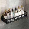 Black Shower Corner Shelves Space Aluminum Toilet Rack Modern Bathroom Shelves  for Kitchen