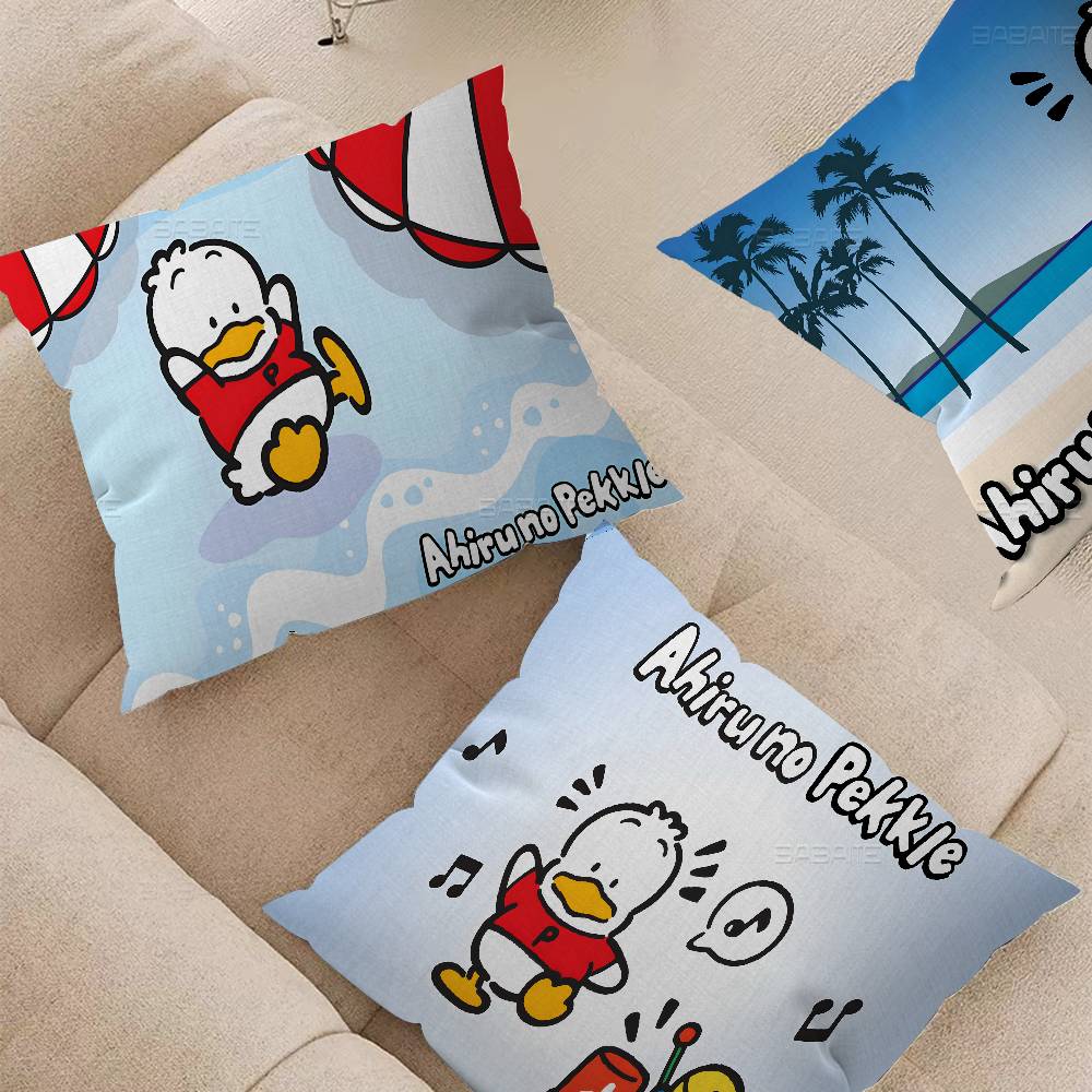 A-ahiruno P-pekkle Cartoon Stitch Lucky Dragon Pillow Cover Sofa Cushion Cover Home Room Decoration Children Gift