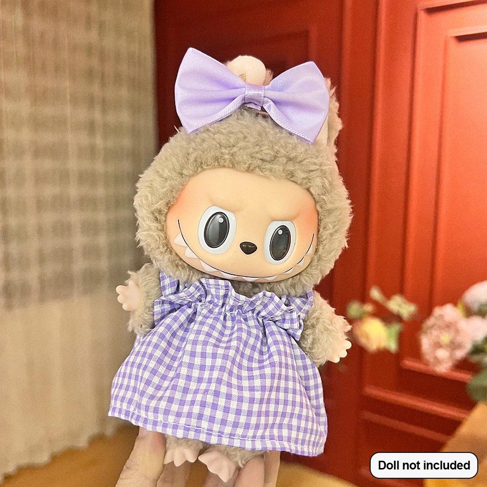 For 17cm Labubu Doll Clothes Fashion Clothes Hoodies Doll Clothes Color Match Hoodies Dolls Accessories Cute Decoration Little Cloths