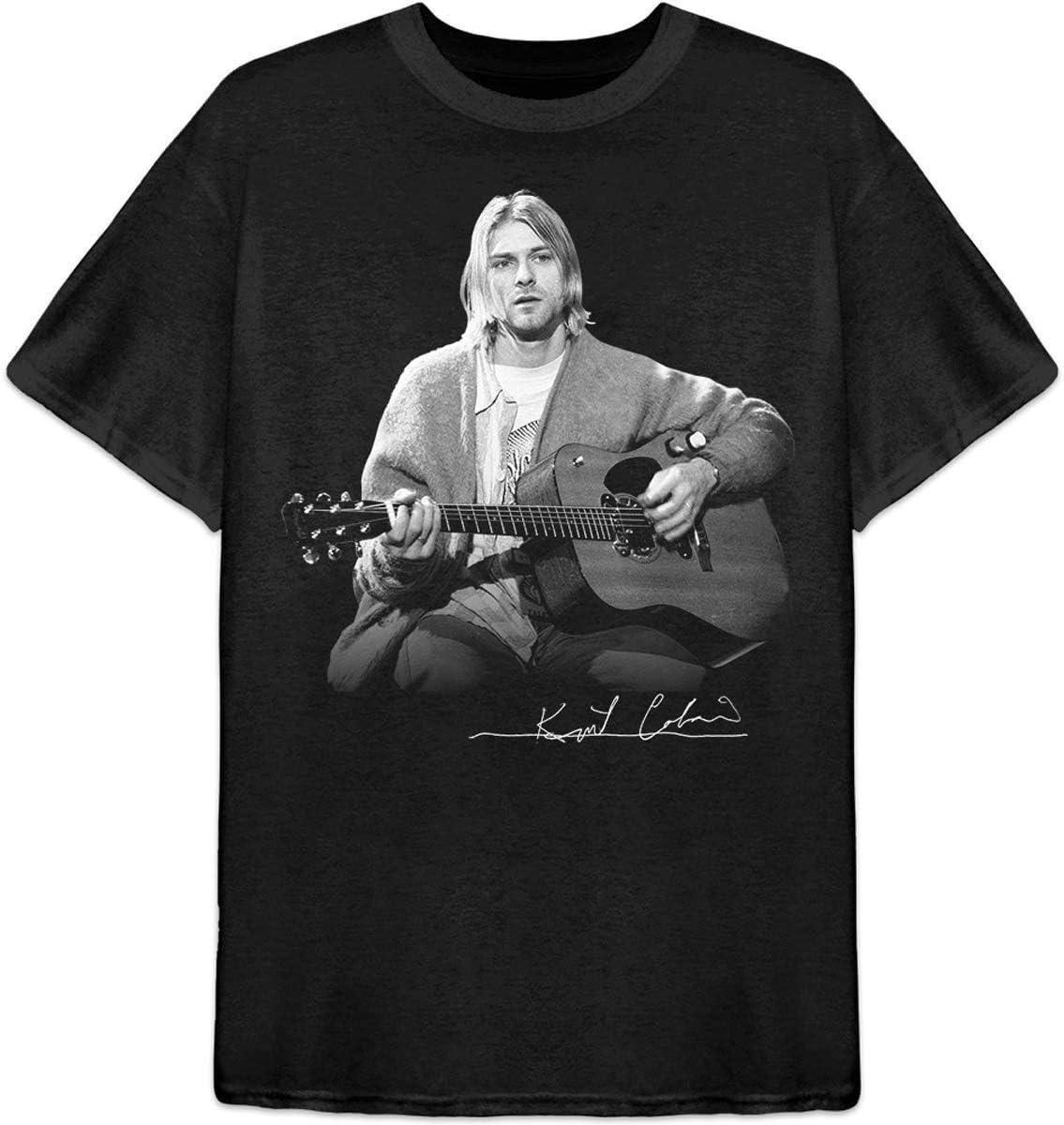 

Футболка черная с фото Курта Кобейна Nirvana на концерте (большой) S чёрный