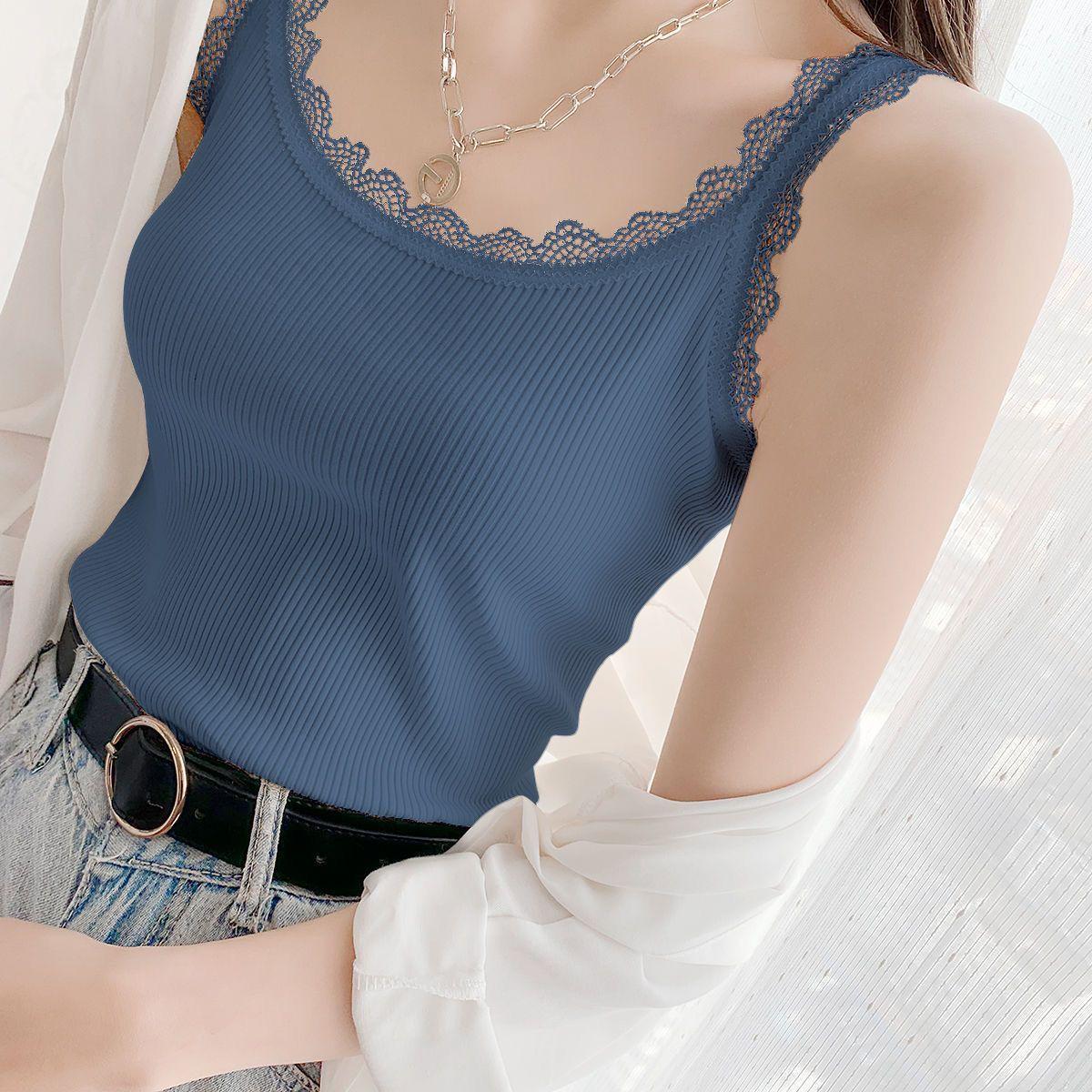 

Women s Lace Trim Camisole Top - Slimming & Versatile Spring/Summer Base Layer M (40-50 kg)