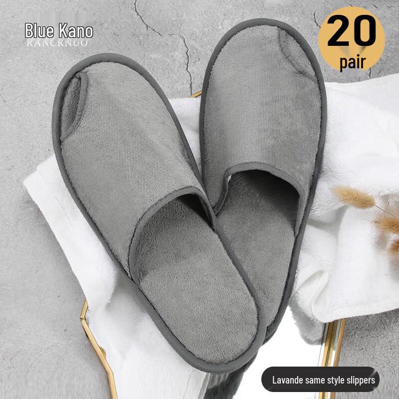 

RANCRNUO Disposable Terry Slippers (20 Pairs) One Size