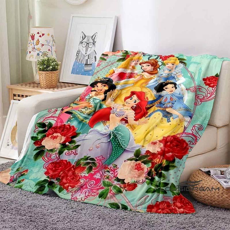 3D Printed Disney Princess Cartoon Blanket, Suitable for All Seasons, Wearable By Children and Adults, A Luxurious Gift Choice.