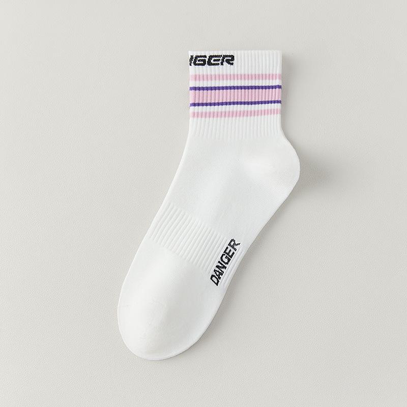 

Женские хлопковые носки до середины икры - Влагоотводящие, Устойчивые к запаху, Нескользящие, для спорта, бега, прыжков со скакалкой и повседневной носки One Size