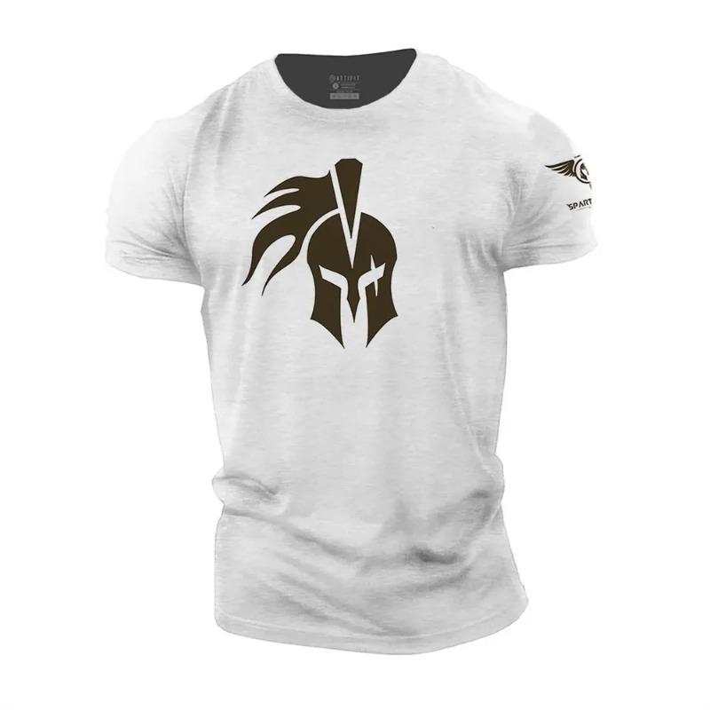 Pánske tričko Spartan Warrior 3D potlač Nadrozmerné tričko Letné tričko s okrúhlym výstrihom Krátky rukáv Vysoko kvalitný odev Voľný Priedušný top