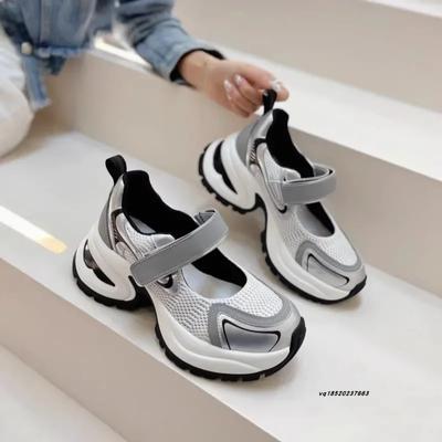 Modă Vară Femei Pantofi Casual Adidași cu Talpă Groasă Nou 2024 Modă Gol Respirabil Pantofi Unici Femeie Platformă Ușoară Sport