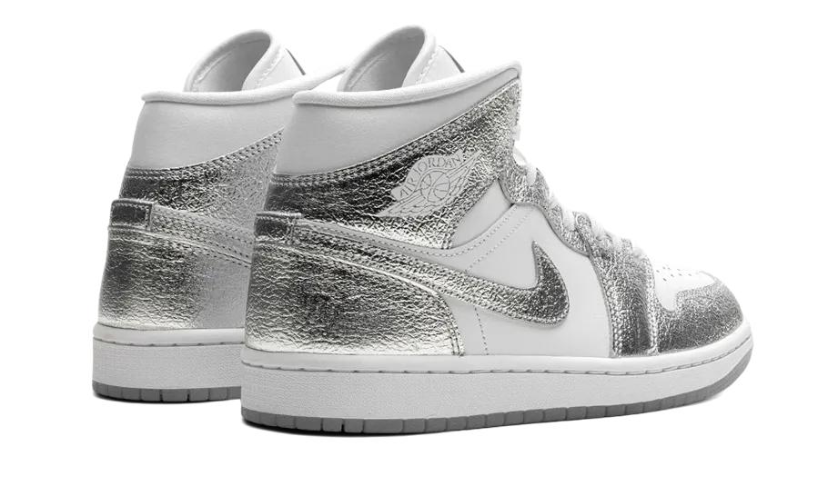 Air Jordan 1 Mid Crinkled Chrome