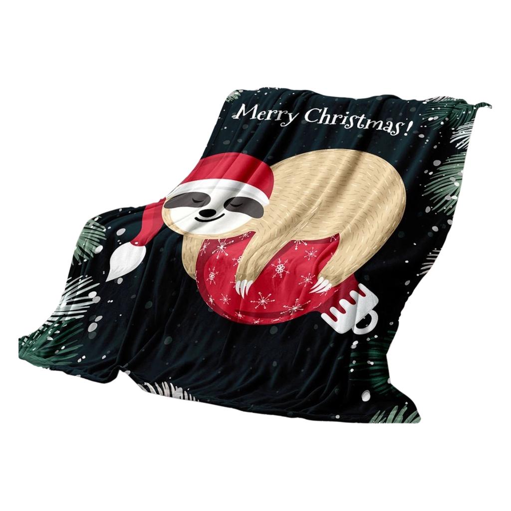 150*200cm Christmas Flannel Printed Blanket Holiday Gift