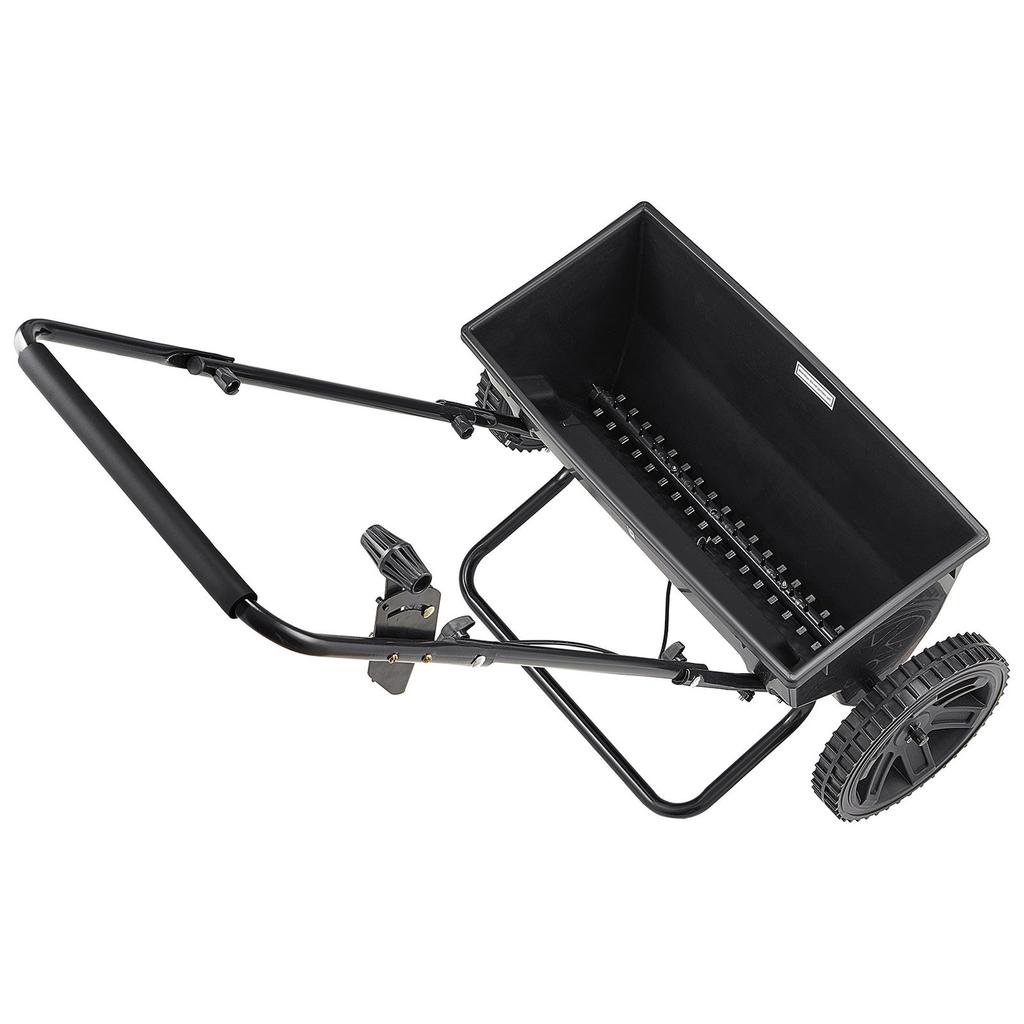 Walk-Behind Push Spreader, 50LBS Capacity, Drop Spreader with Hopper Grate, 18 in Spreading Width & 30 Settings, 10 in All Terrain Tires, Garden &