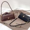 Fashion Solid Color Underarm Bags Pu Leather Shoulder Bags For Women Design Luxury Small Handbag Female Subaxillary Clutches