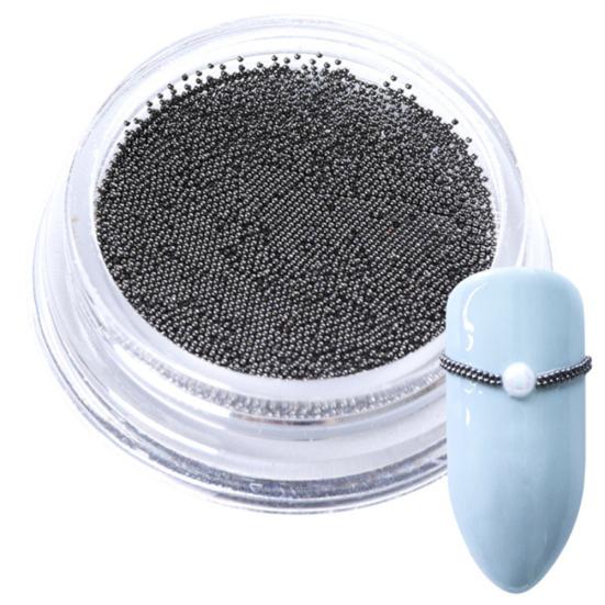 0,4 mm 3D DIY Mikro Stålkulor Enfärgad Nagelkonst Dekorationer Mini Charm Nitar
