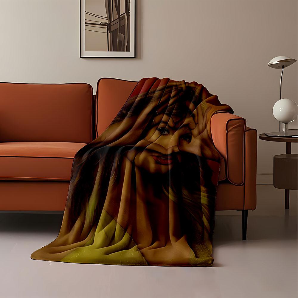 Heart Gesture on Warm Tones Blanket for all seasons blanket lunch break throw gift