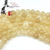 Brown Watermelon Crystal Bead Necklace & Earrings Set with Yellow Topaz Loose Beads for DIY Bracelets.