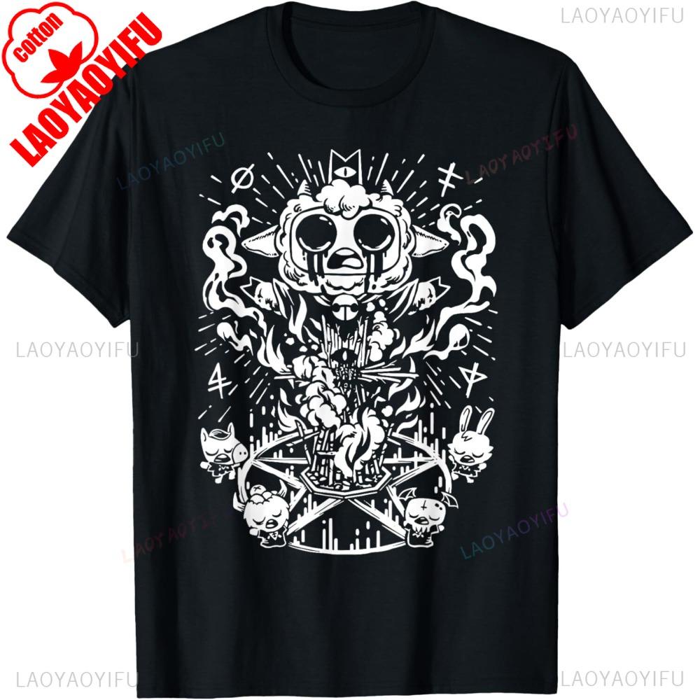 Cult The Lamb Creative Design TShirt Game Enthusiast Men Women Universal Fashion Casual Crewneck Shirt Summer Daily Cotton Tee