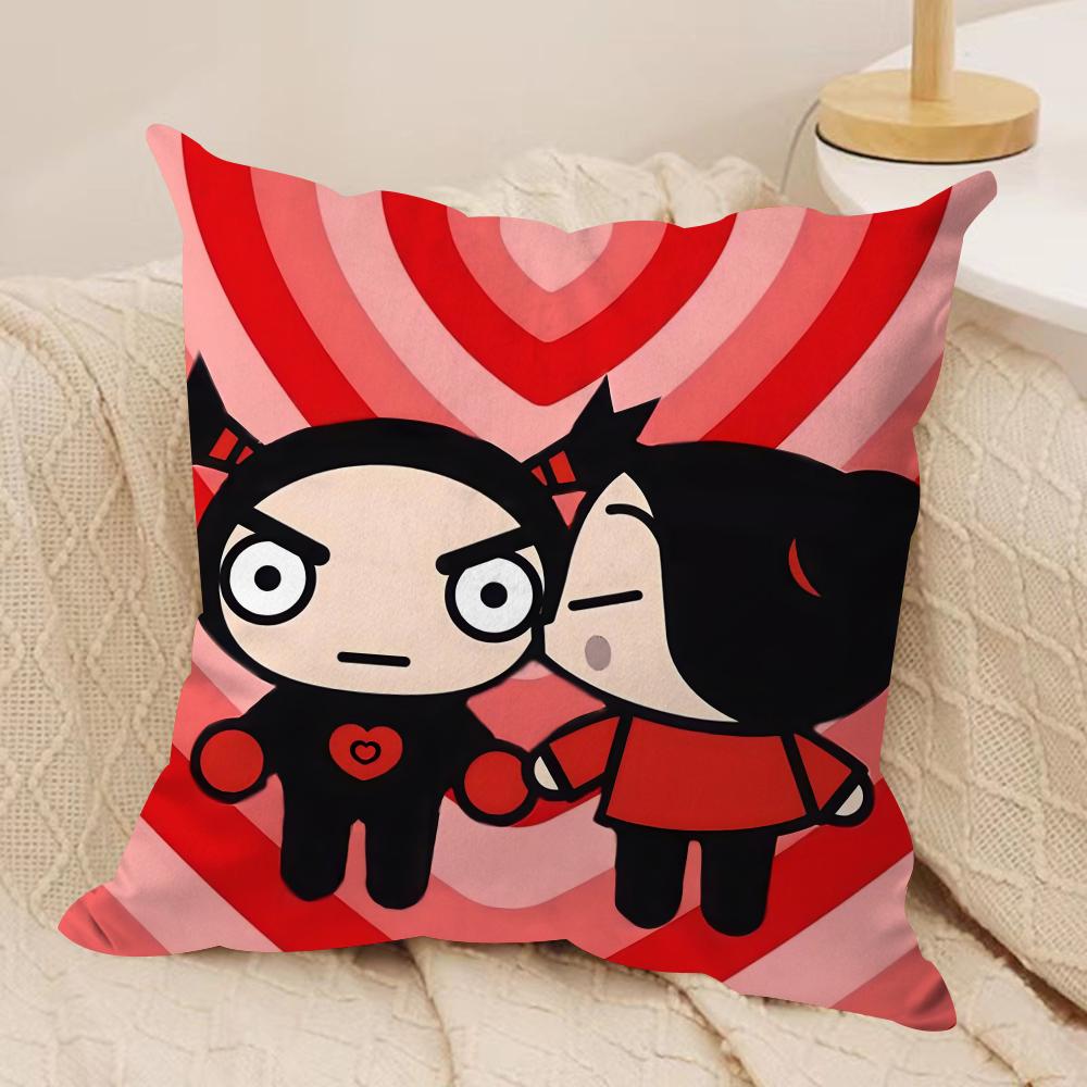 European PPuccas Cushion Cover Soft Plush Throw Pillow Cover DoubleSided Decorative Cushion Case Sofa Bedroom Home Decor