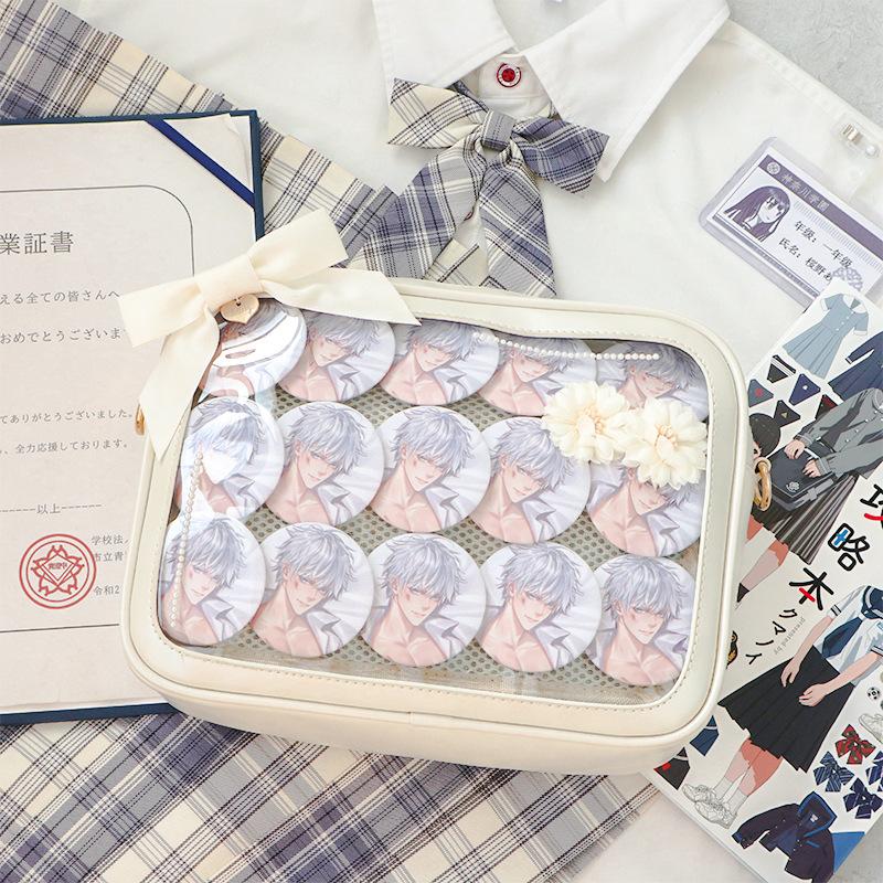 Сумка женская простая прозрачная сумка-тоут японская свежая девушка jk сумочка милая студенческая контрастного цвета на плечо сумка-мессенджер