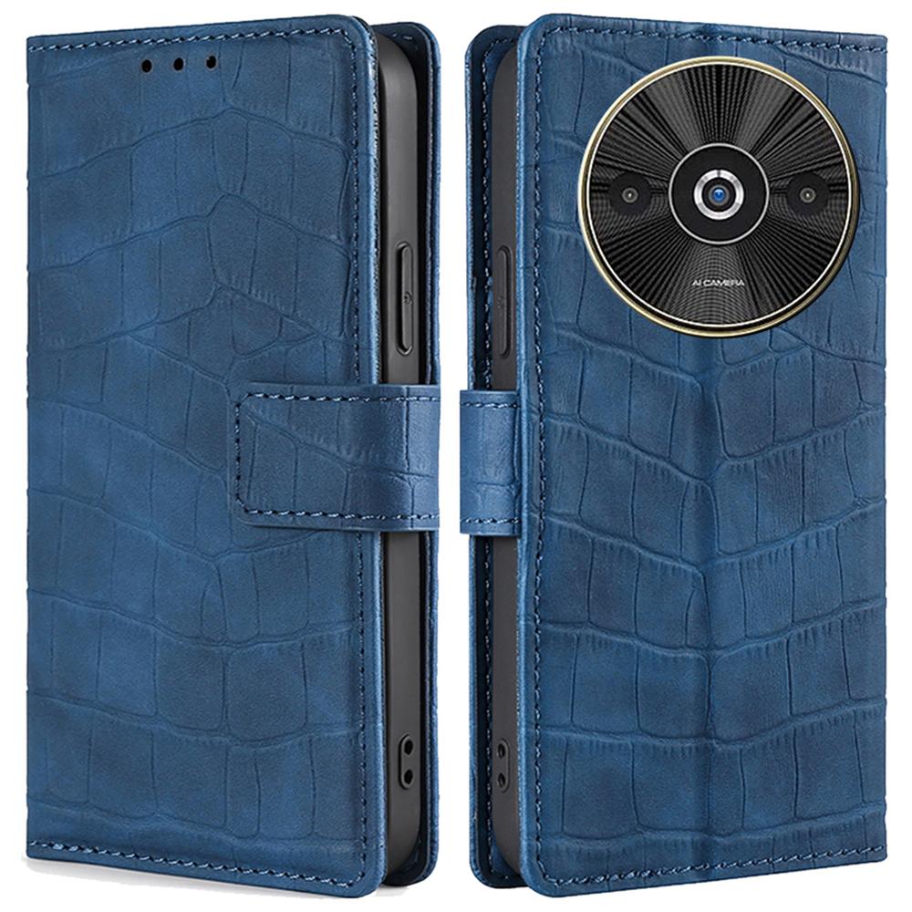 For Xiaomi Redmi A3/Poco C61 4G Phone Case Crocodile Texture Stand Shockproof Leather Cover