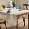 American Retro Pastoral Hollow Crochet Tablecloth Rectangular Round Dining Table Coffee Table Tablecloth Cabinet Cover Towel Household