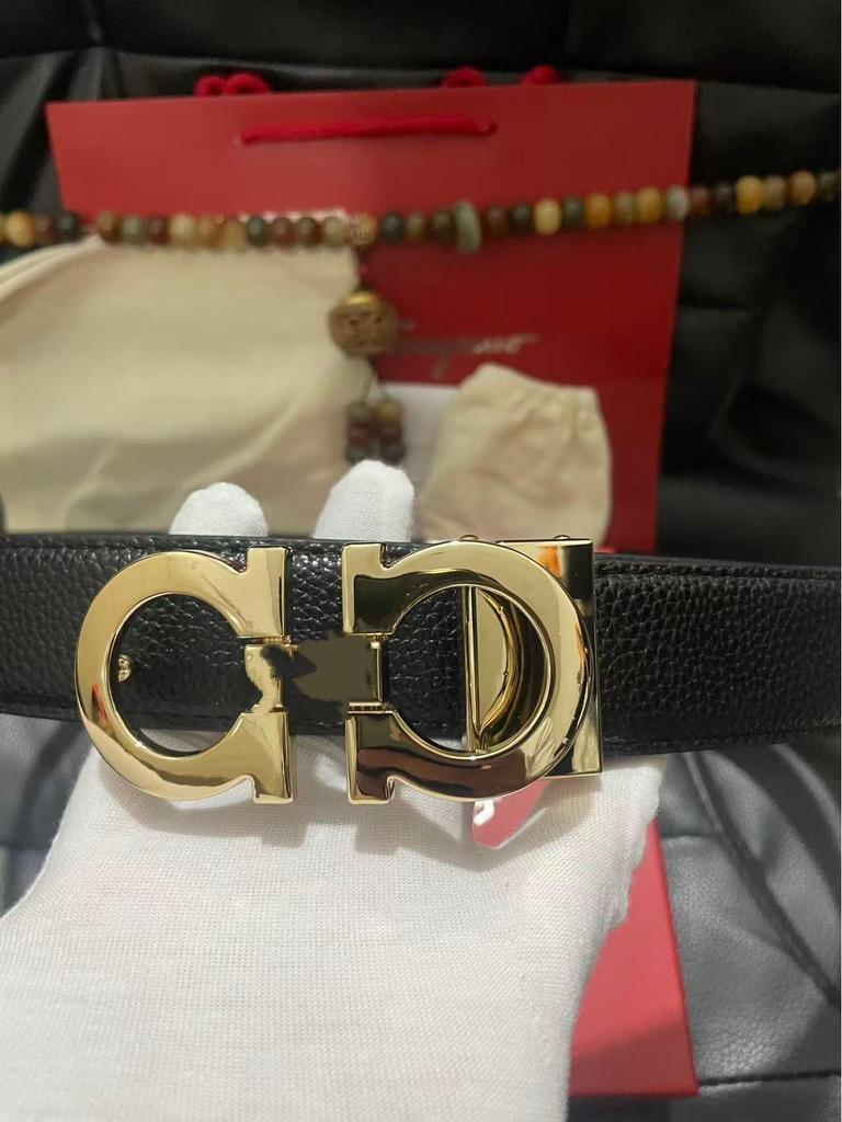 Modern Men's Leather Belt - Genuine Cowhide for Casual and Trendy Wear