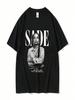 90s Singer S-Sade Print Graphic T Shirt Men Women Hip Hop Vintage Short Sleeve T-Shirts 100% Cotton Oversized T-Shirt Streetwear