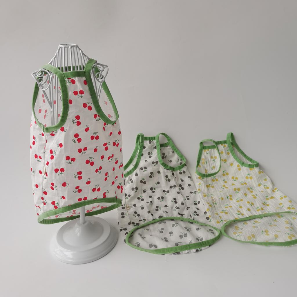 Lente en Zomer Katoenen Kersenrok met Bretels Ademend en Comfortabel Sphinx Kaal Kat Duitse Kleding