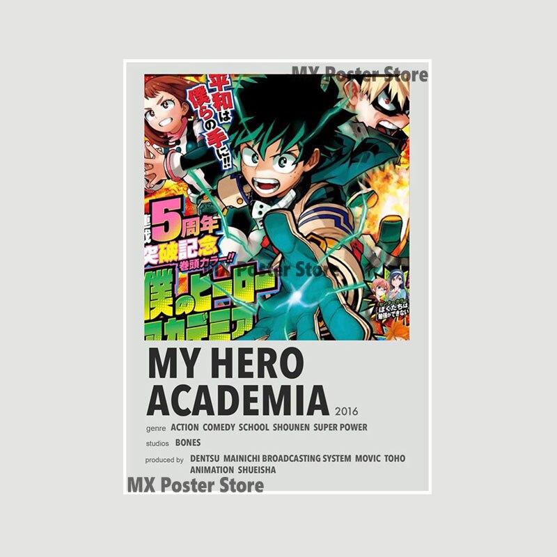 Demon Slayer White Paper Poster Classic Japan Anime Series Art Cartoon Painting Sticker for Home Bar Art Wall Decorative Mural