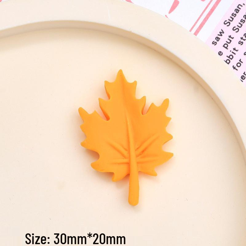 Childlike Leaf-Themed Resin DIY Ornaments: Cartoon Hair Clips & Croc Charms
