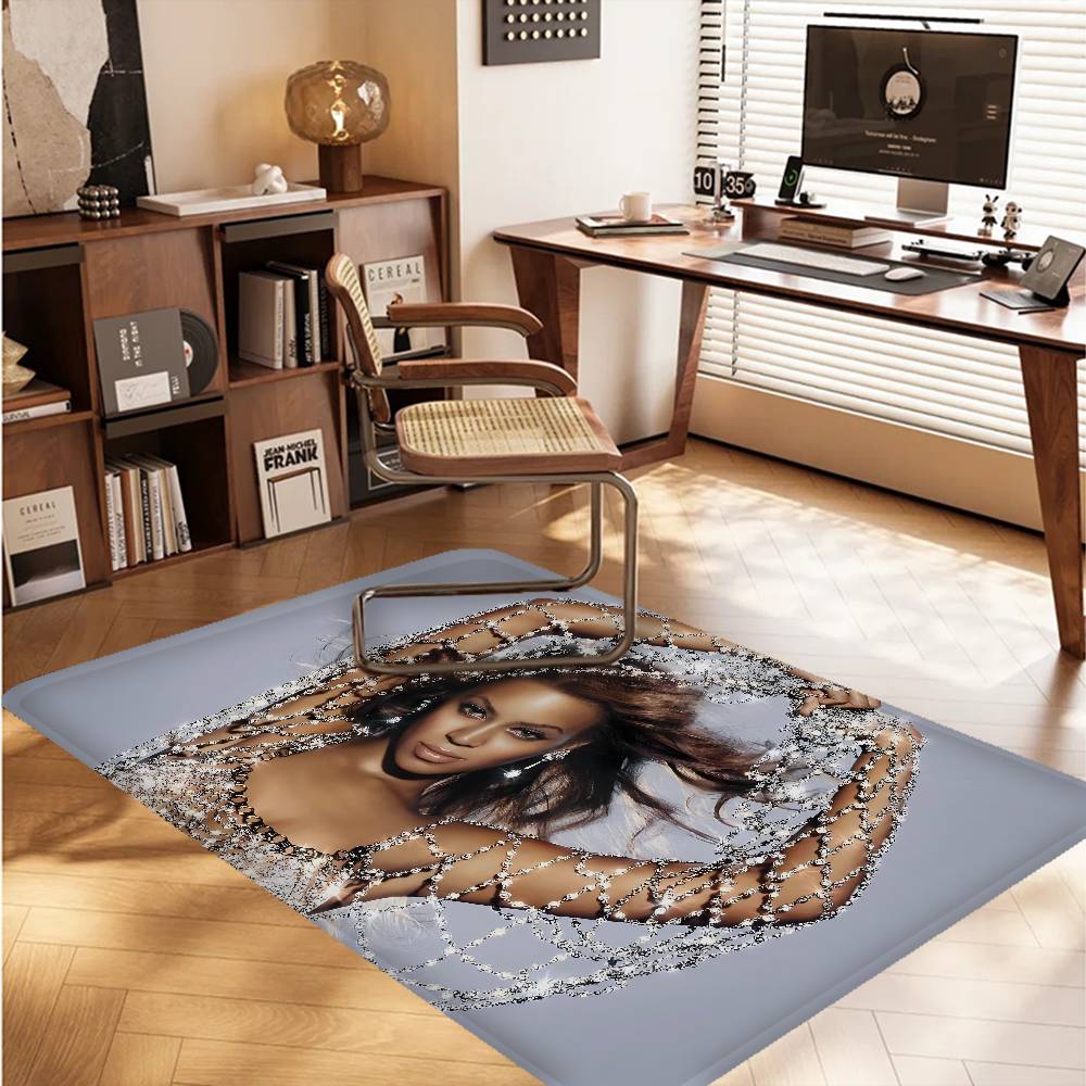 B-Beyonce Singer Bathroom Mat Anti-slip Absorb Water Long Strip Cushion Bedroon Mat Welcome Doormat