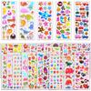 12/24pcs 3D Cartoon Bubble Stickers More Than 100+ Styles Random DIY Decoration Graffiti Stickers for Diary Luggage Laptop