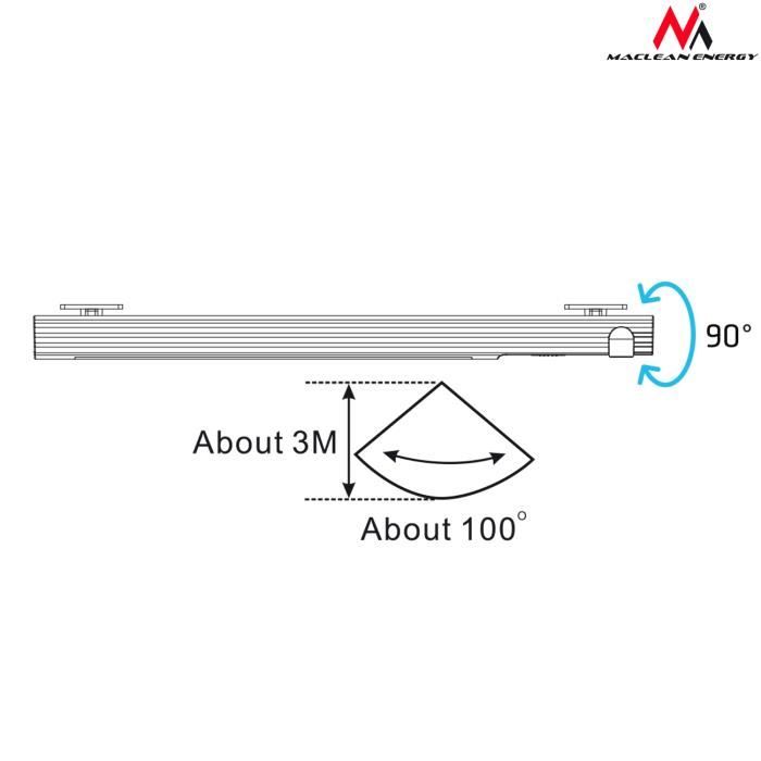 Lampe de placard LED - Noname - Détecteur de mouvement PIR - 19xLED - 4000K - 3m