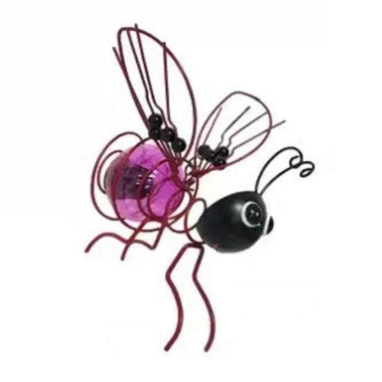 

Солнечный светильник от насекомых для сада IP65 Водонепроницаемый светильник-имитатор пчел, работающий на солнечной энергии, подвесной светильник от насекомых с пружиной для декора дворов и патио 1pc