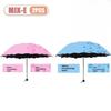 1/2PCS Portable Water Flowering Umbrella Manual Open UV Protection Sun Rain Dual Use Parasol Black Coating Creative Design