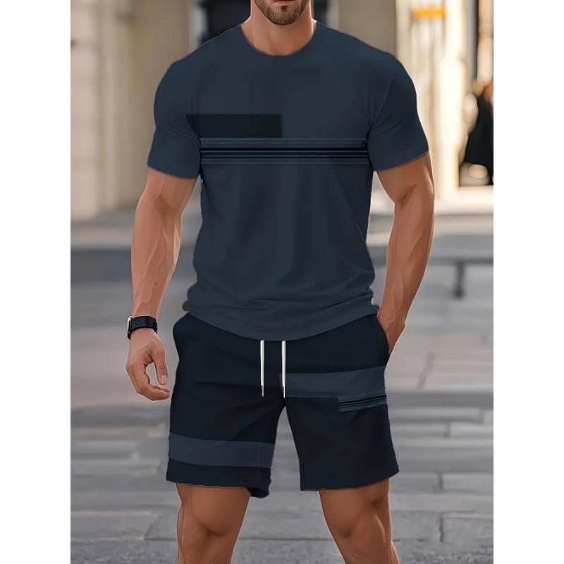 Sommer-Trend: Kurzarm-Set mit Rundhalsausschnitt, schnelltrocknend