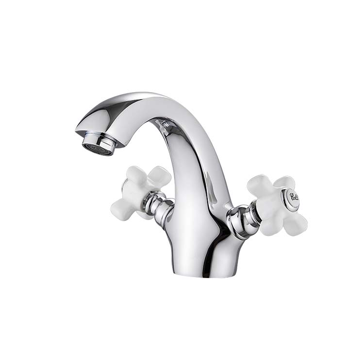 High Quality Brass Kitchen Faucet Classic Contemporary Design Chrome Dual Handle Kitchen Mixer Tap (as the picture,Chrome)