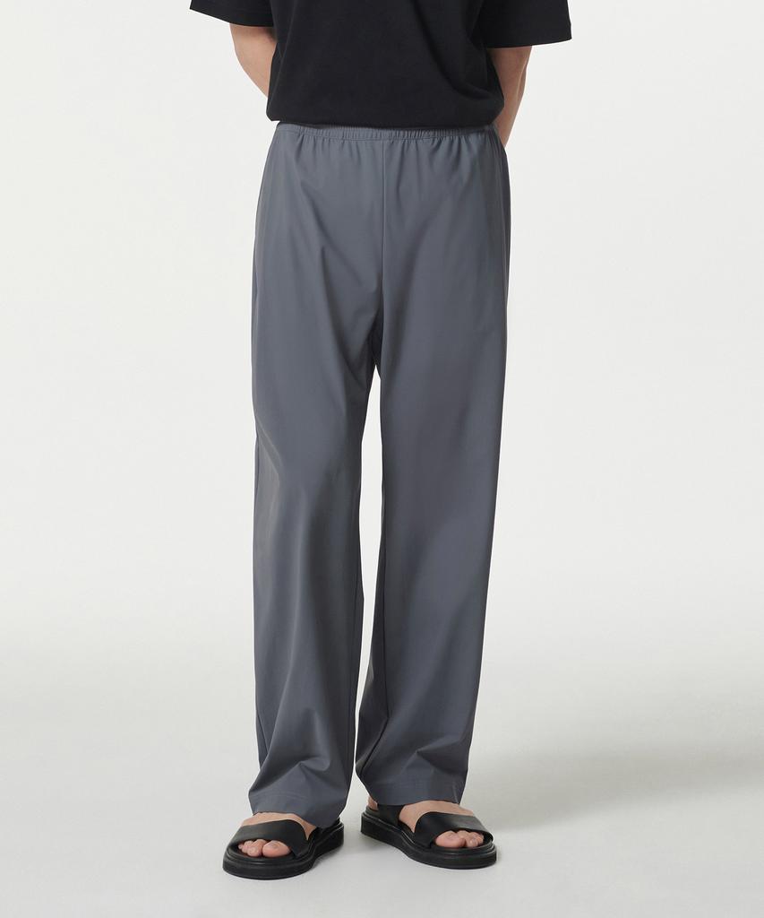 MUSINSA STANDARD Cooling Deep Tuck Wide Elastic Waist Pants [Blue Gray]