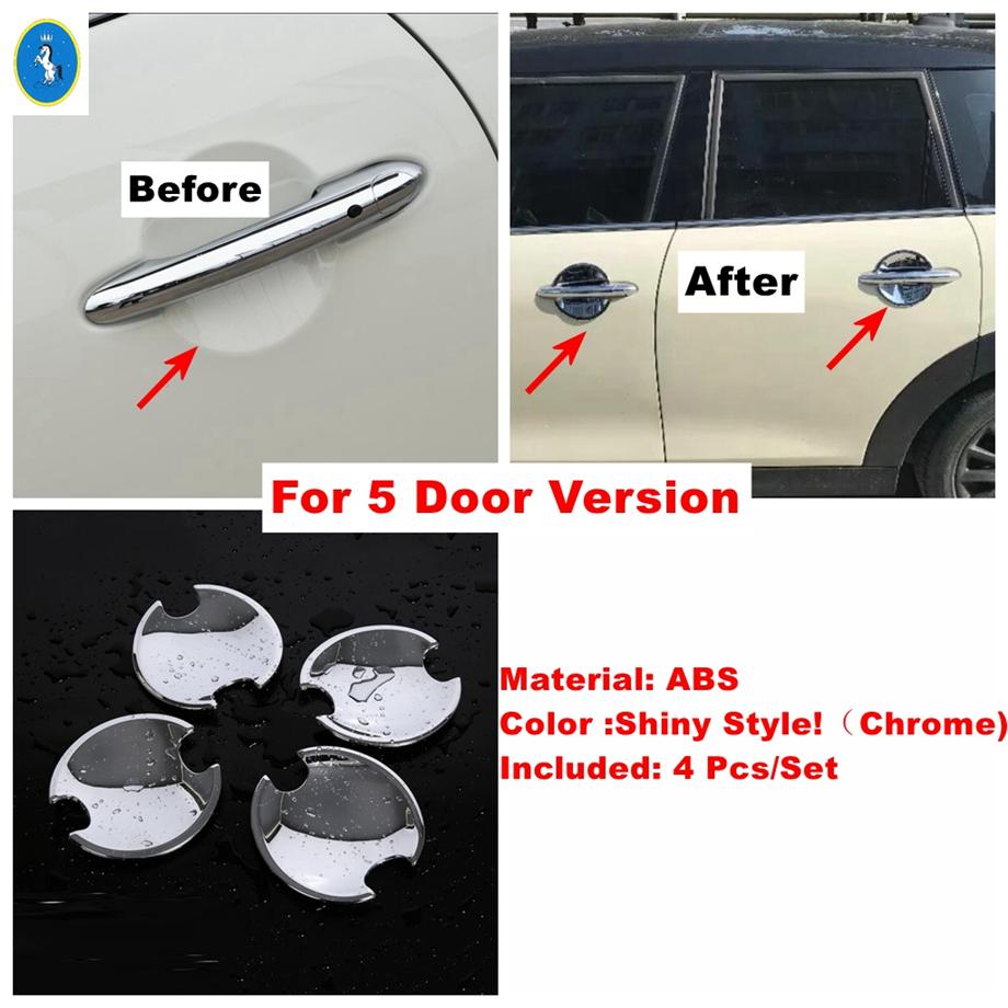 Chrome / Carbon Fiber Look Rearview Mirror / Rear Window Wiper / Door Bowl Cover Trim For Mini Cooper S F55 F56 F57 2014 -