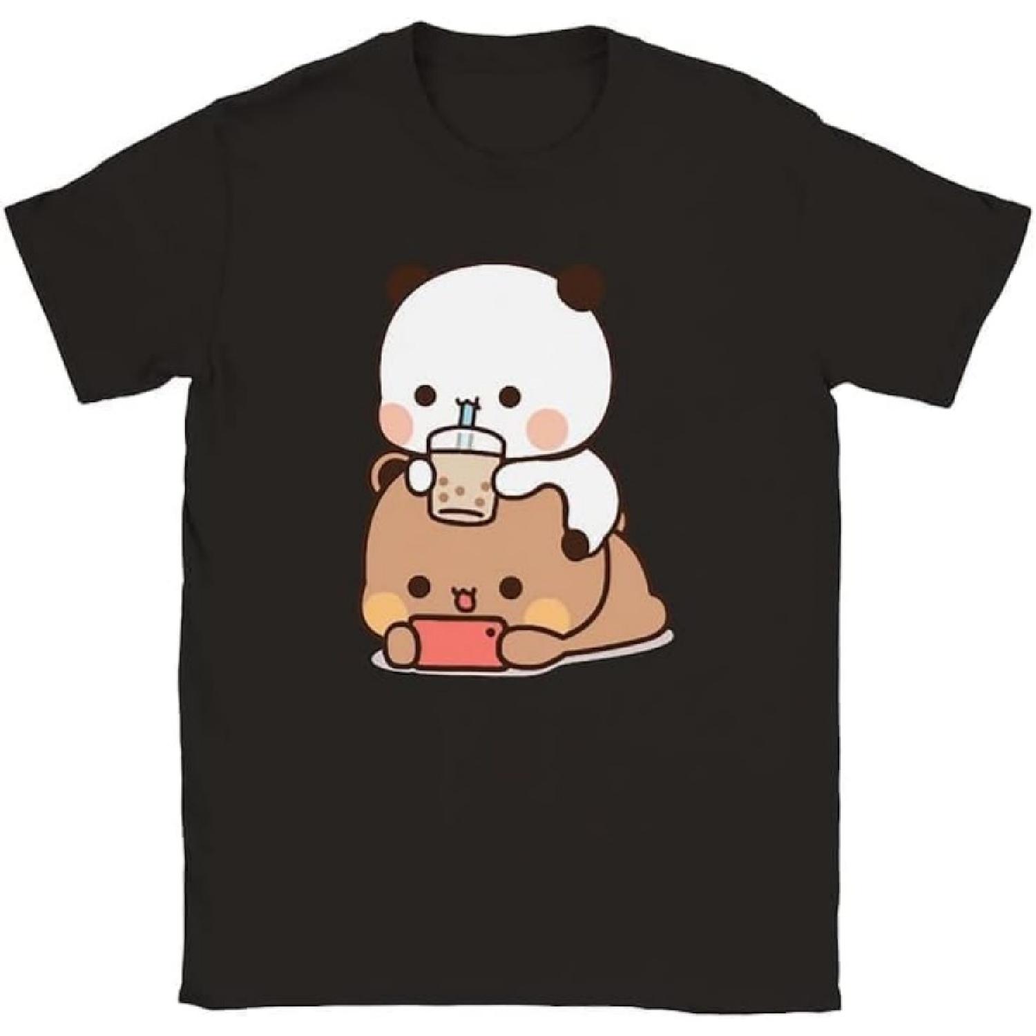 AspeAr Кавайная Милая Панда Медвежонок бубу и дуду Футболка S