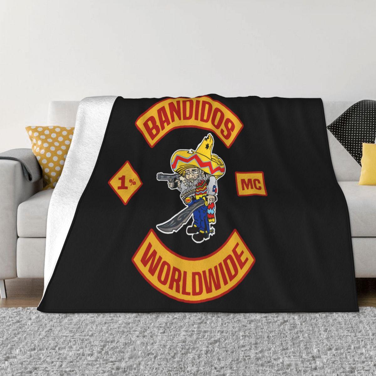 

New Bandidos Worldwide Motorcycle Club Black Mens Mc 1 T S 2Xl Beautiful Brand New Throw Blanket 30x40in