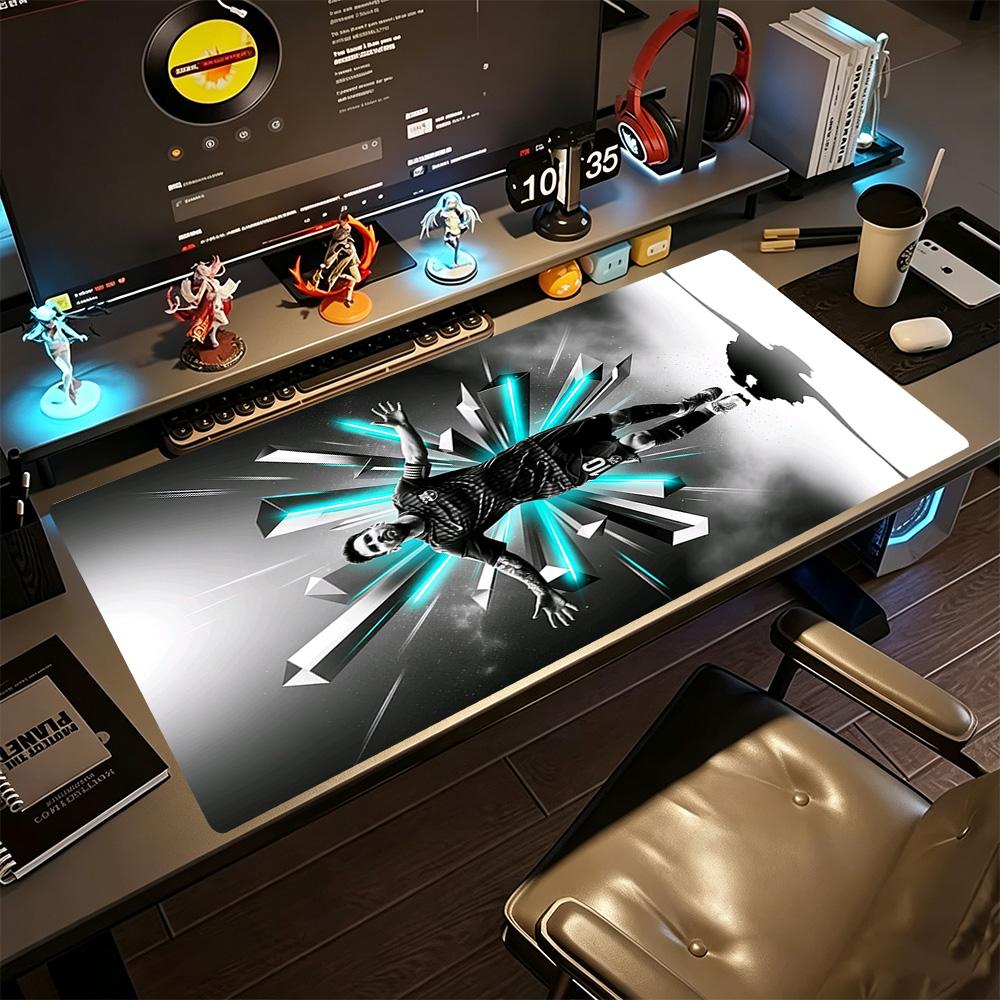 Football Messi Large Mouse Pad Keyboard Pad Computer Desk Mat Non-Slip Rubber Base Office and Gaming Desk Decoration