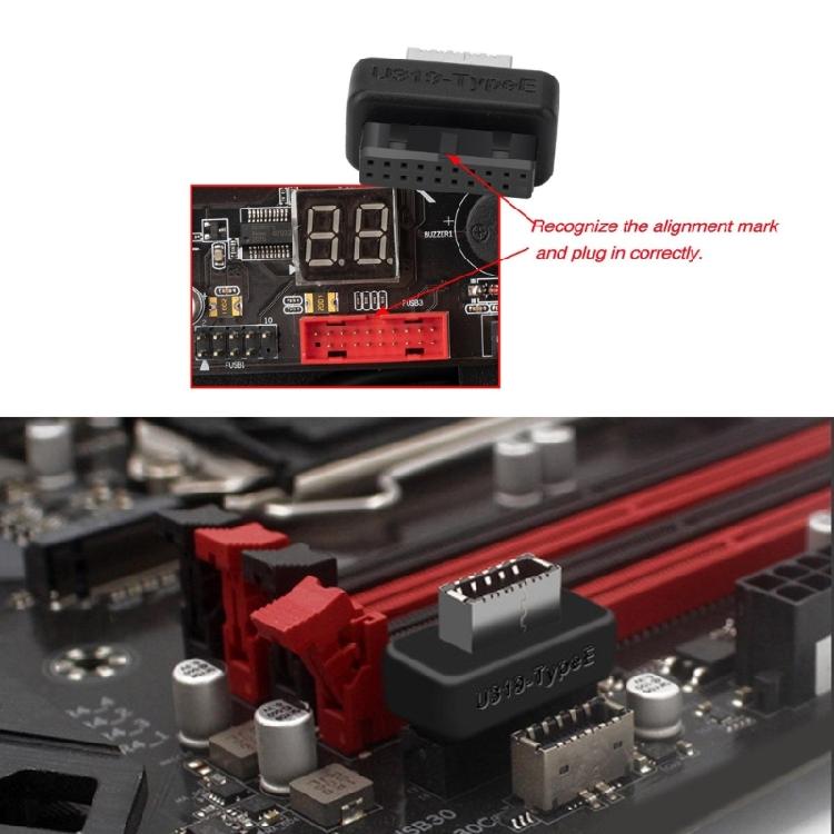 Efficient USB Front Panel Adapter for Connecting Type C Devices to 19Pin Motherboards Headers Support Win7/Win8/Win10