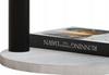 Round Loft Side Table With Shelf 30X30X80 Cm Metal Black