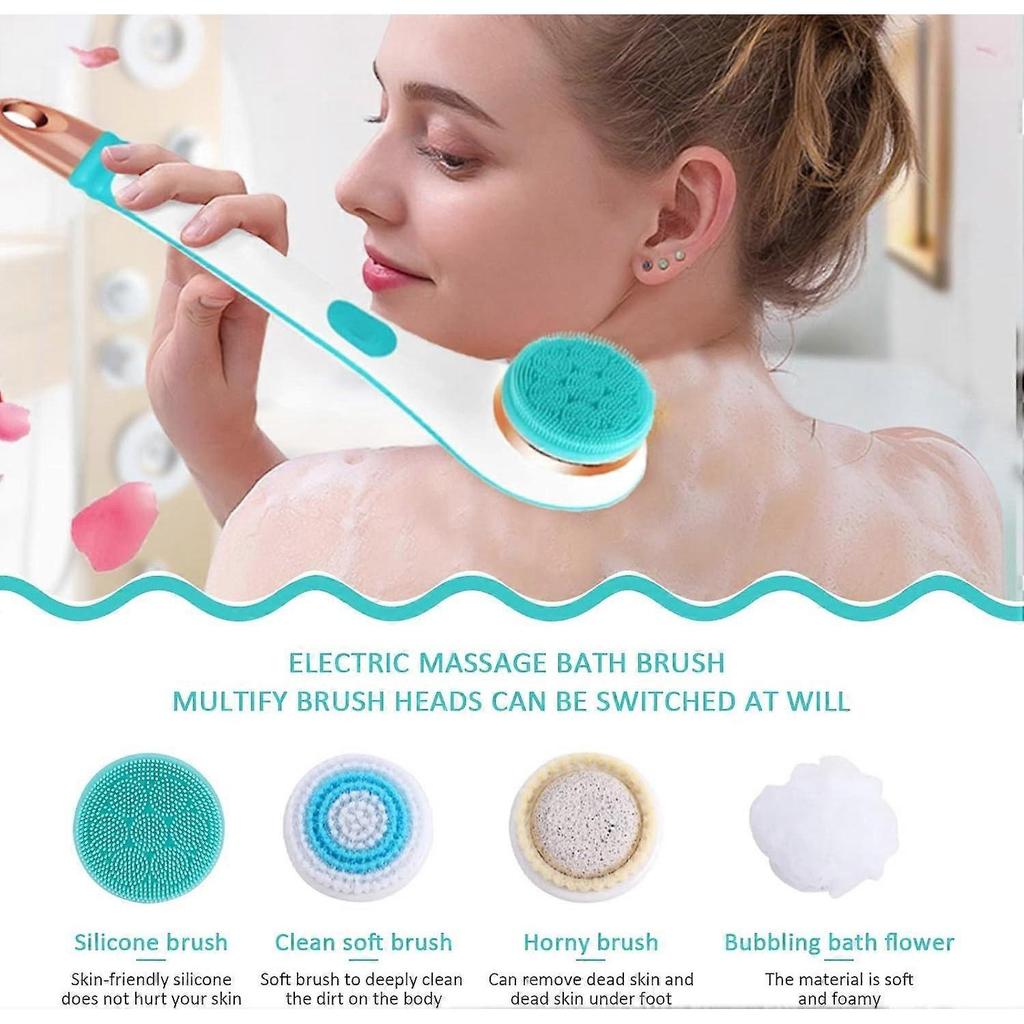Lavaggial Schiena Elettrico Doccia Silicone Spazzolatura a Secco Corpo Spazzola Ricaricabile Potenza Uomini Donne Piede Per S