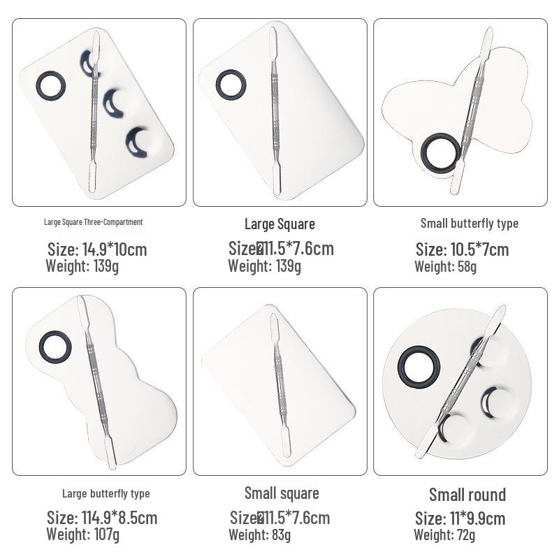 Stainless Steel Makeup Mixing Palette Ring for Professional Artists - Foundation & Lipstick