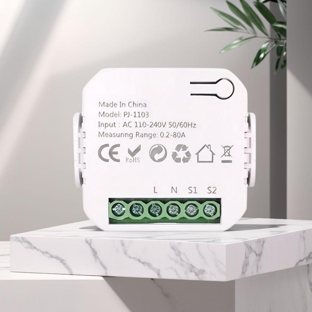 Tuya Smart Life WiFi Digital Energy Meter App Real-time Monitor Power Consumption 100V-240V 50/60Hz 80A with CT Clamp Sensor