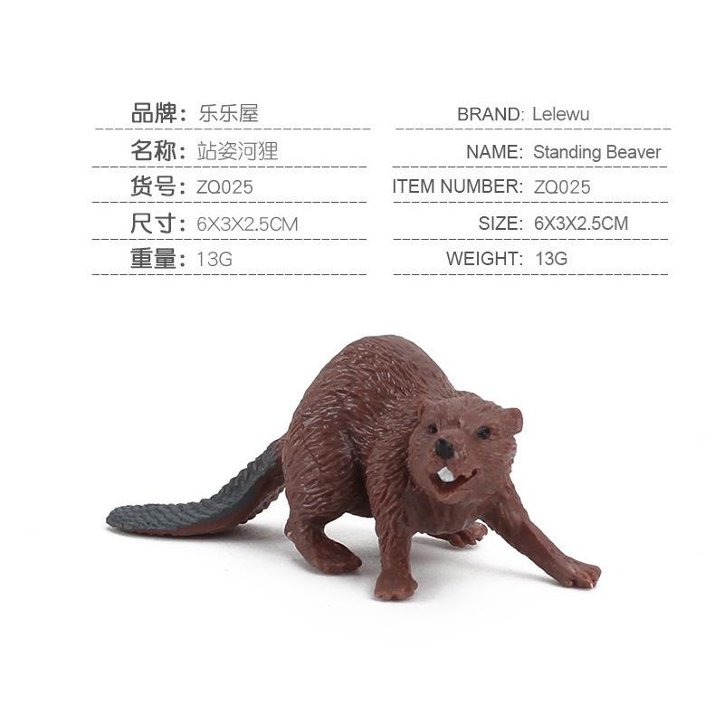 Simulated Animal Reindeer Squirrel Red Fox Animal Model Set White-tailed Deer Solid Figure