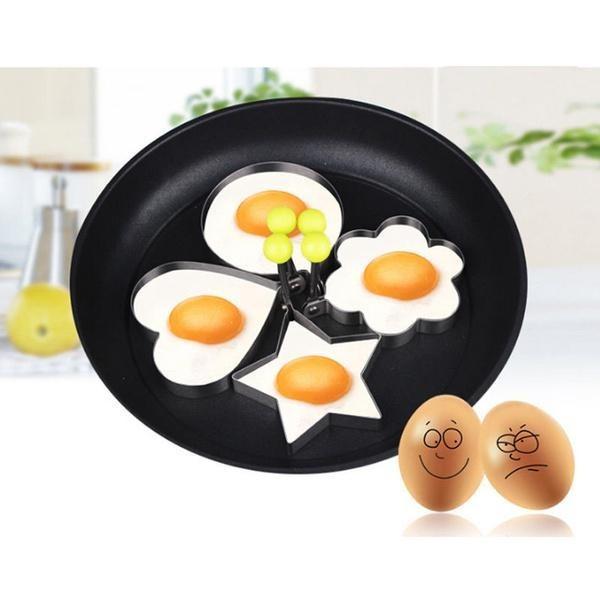 Round Egg Frying Mold Dishwasher Safe Stainless Steel Nonstick Ring For Perfect Sunny Side Up Eggs