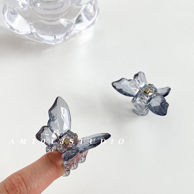 Fairy Transparent Butterfly Hair Clip: Frosted Shark Claw for Half-Tied Summer Styles