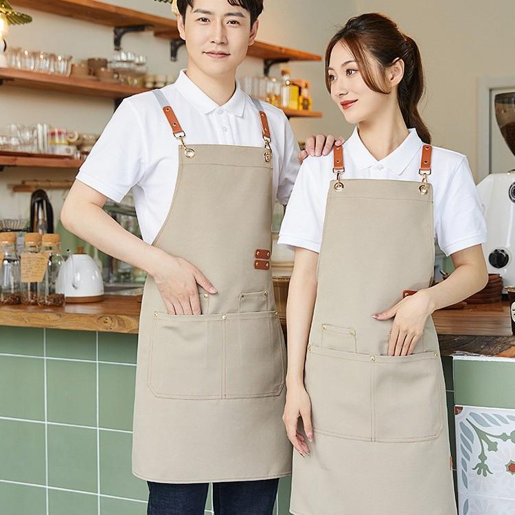 Custom Waterproof Canvas Apron for Cafes and Influencers