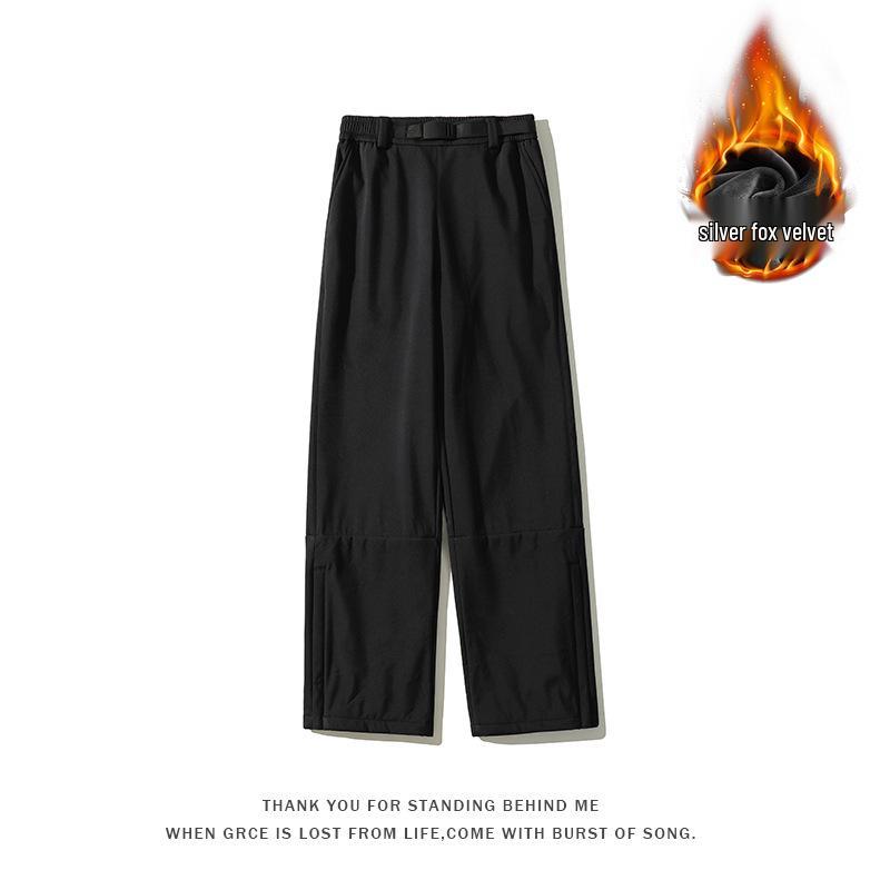 Unisex Winter Waterproof Rabbit Ear Ski Suit: Silver Fox Fleece One-Piece Plus Size Windproof Jacket